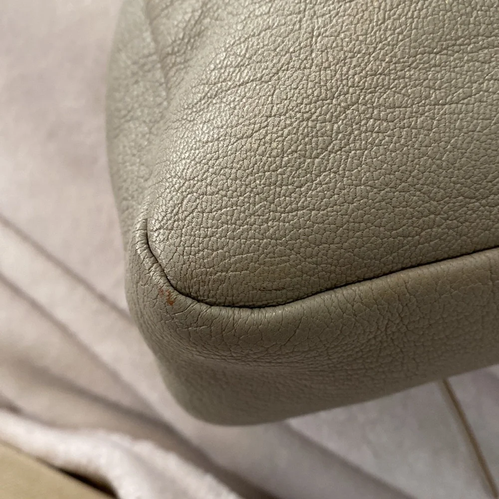 Balenciaga Gray Satchel with Gold Accents